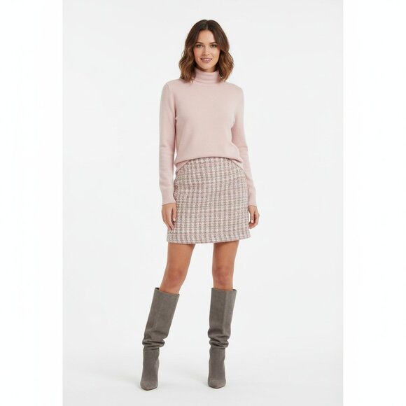 House Of Harlow Pink & White Woven Mini Skirt NEW S - Picture 7 of 7